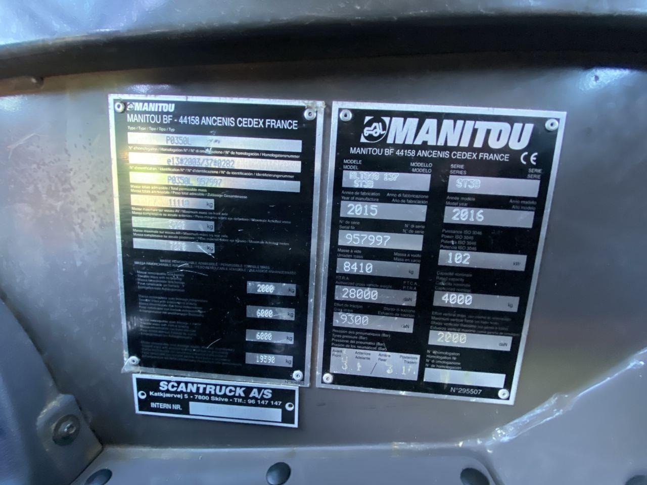 Τηλεσκοπικός φορτωτής Manitou MLT840-137PS ELITE: φωτογραφία 10 Τηλεσκοπικός φορτωτής Manitou MLT840-137PS ELITE: φωτογραφία 10