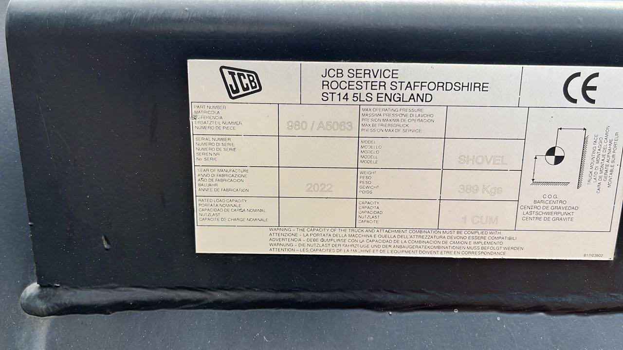 JCB Schaufel - Κουβάς για φορτωτή: φωτογραφία 1 JCB Schaufel - Κουβάς για φορτωτή: φωτογραφία 1