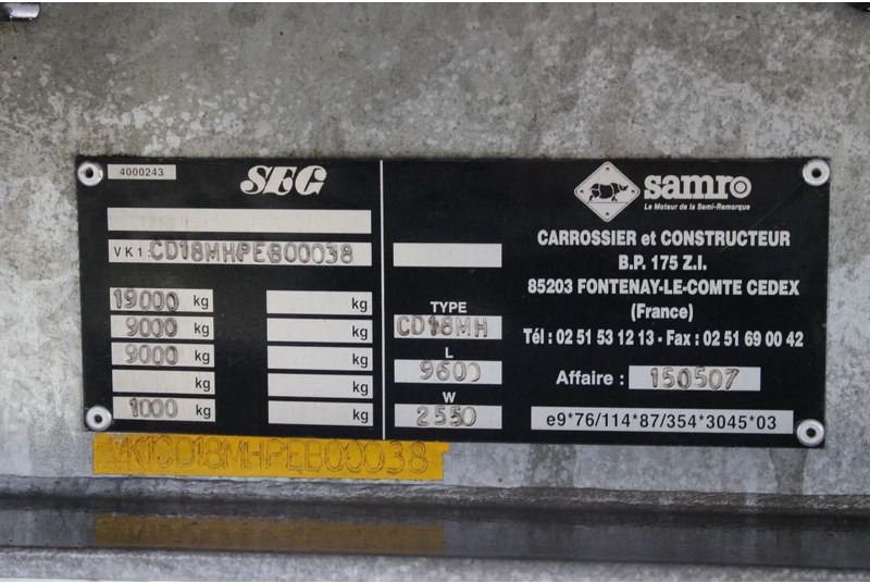 Τρέιλερ πλατφόρμα/ Καρότσα Samro 2 axle: φωτογραφία 19