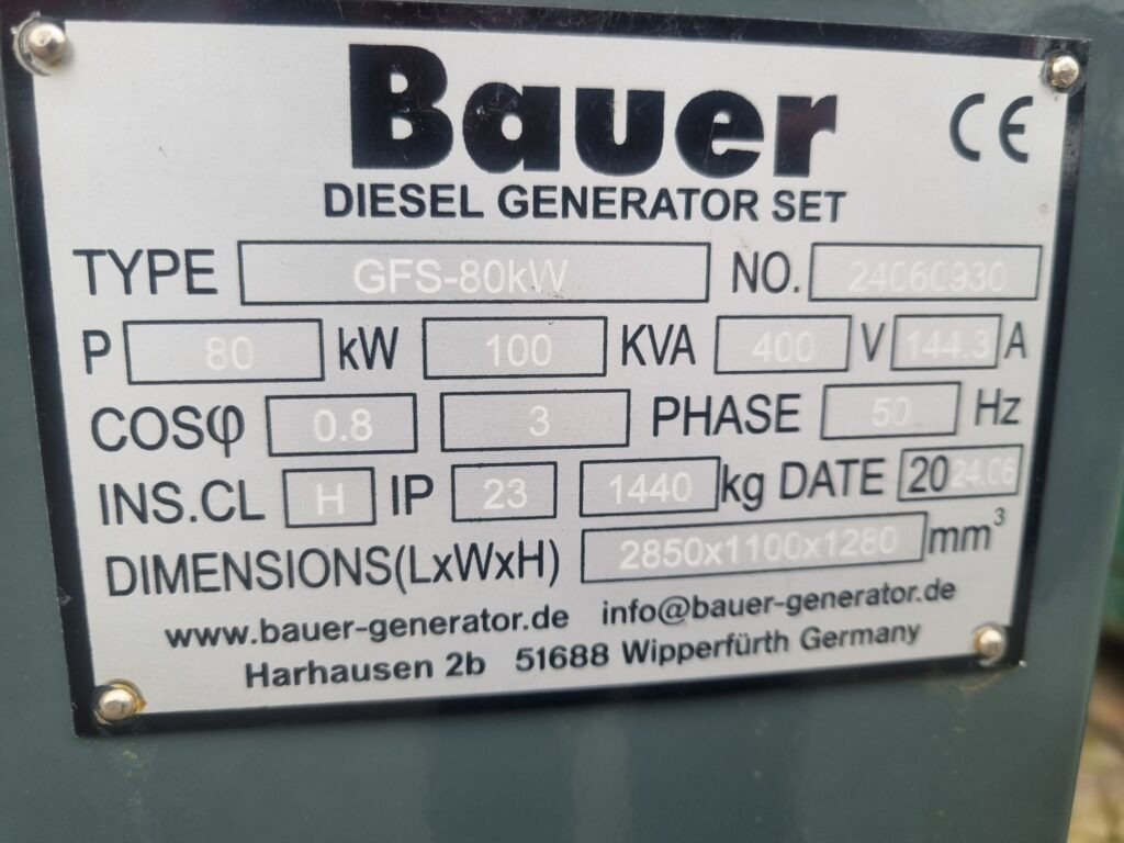 BAUER GFS-80 kW diesel generator - Βιομηχανική γεννήτρια: φωτογραφία 4 BAUER GFS-80 kW diesel generator - Βιομηχανική γεννήτρια: φωτογραφία 4