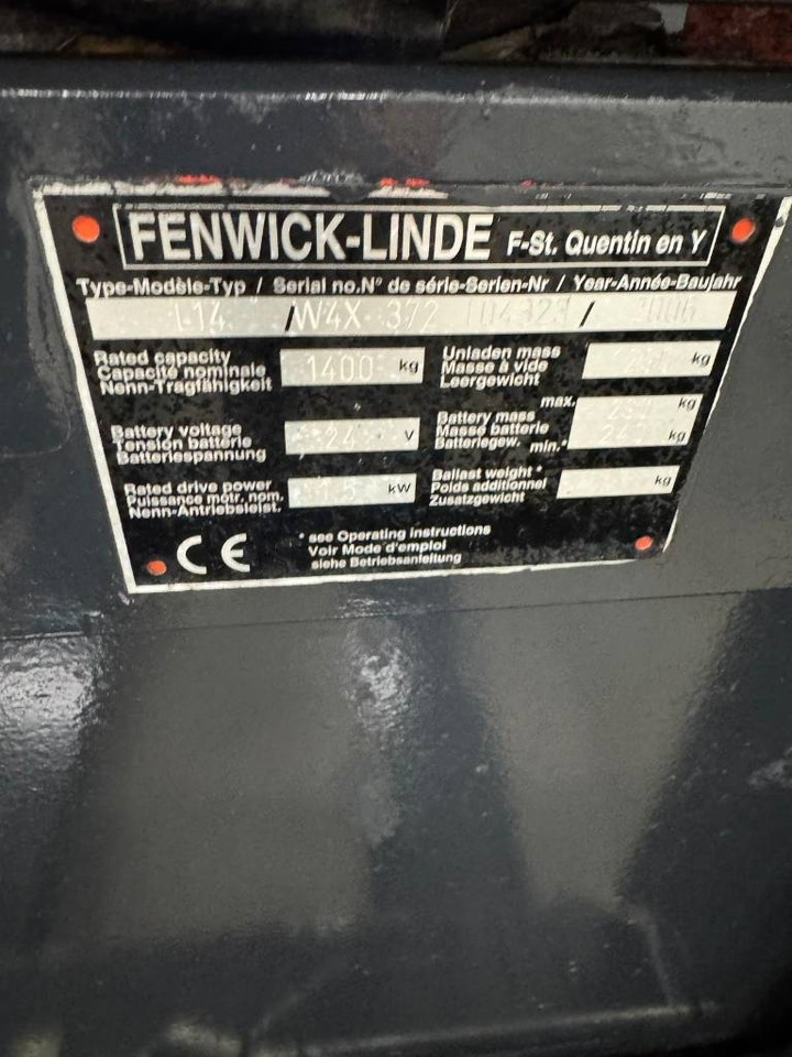Linde 10848 L14 - Περονοφόρο όχημα: φωτογραφία 5 Linde 10848 L14 - Περονοφόρο όχημα: φωτογραφία 5