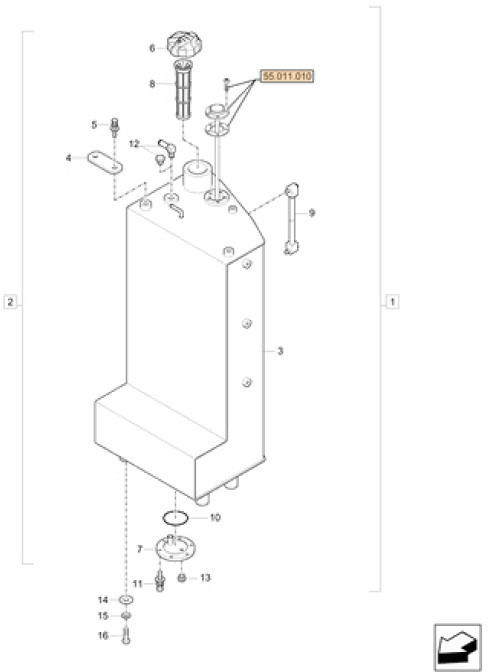 Case 3LML03100 - Ρεζερβουάρ καυσίμου για Κατασκευή μηχανήματα: φωτογραφία 1 Case 3LML03100 - Ρεζερβουάρ καυσίμου για Κατασκευή μηχανήματα: φωτογραφία 1