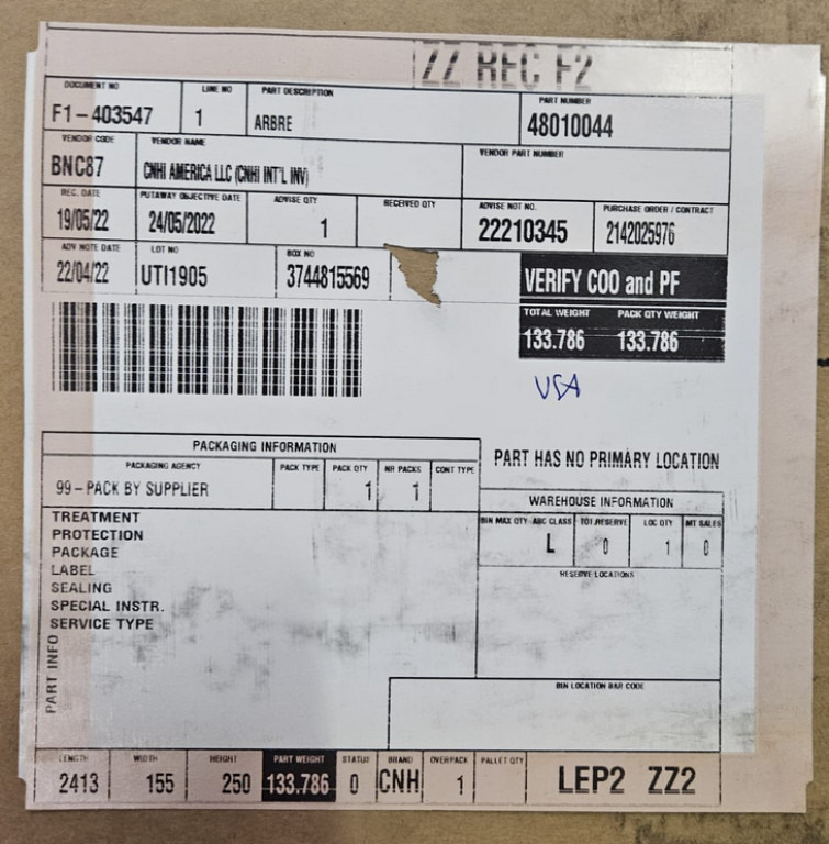 Case 48010044 - Ημιαξονιο για Κατασκευή μηχανήματα: φωτογραφία 3 Case 48010044 - Ημιαξονιο για Κατασκευή μηχανήματα: φωτογραφία 3