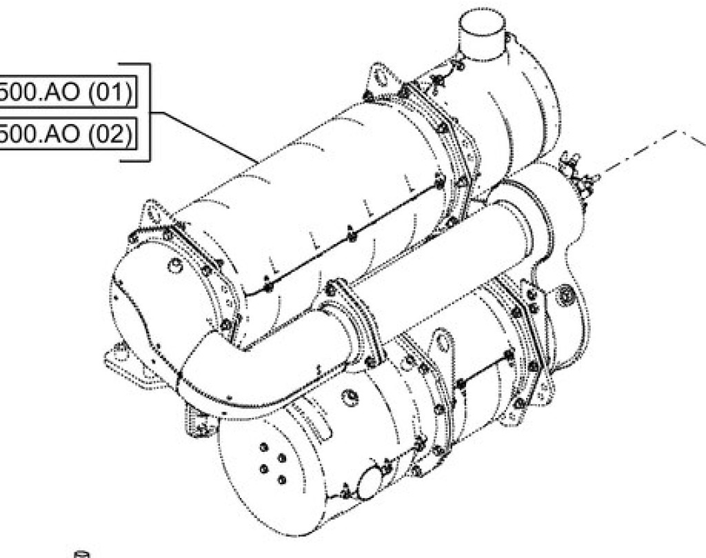 Case 48108098 - KBH16600 - Σιγαστήρας για Κατασκευή μηχανήματα: φωτογραφία 1 Case 48108098 - KBH16600 - Σιγαστήρας για Κατασκευή μηχανήματα: φωτογραφία 1
