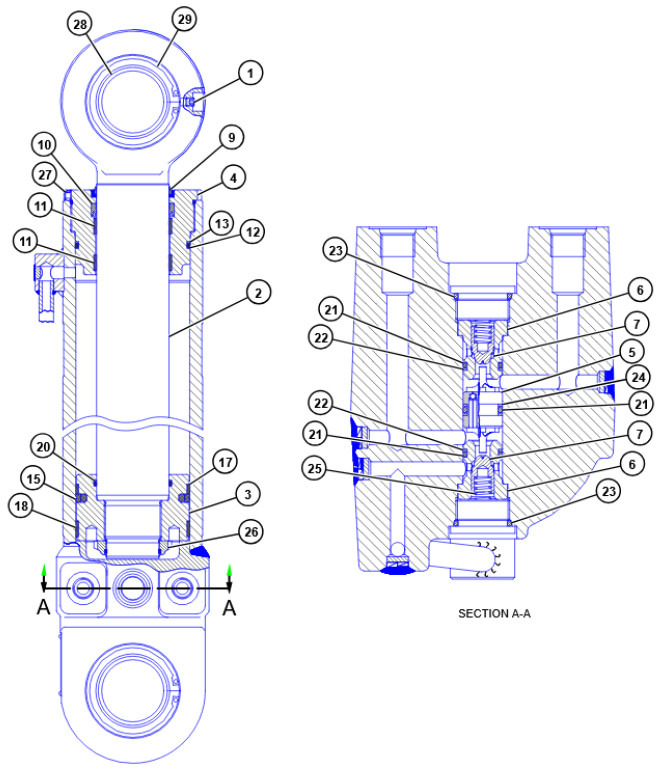 Caterpillar 2249320 - 2263298 - Υδραυλικός κύλινδρος για Κατασκευή μηχανήματα: φωτογραφία 1 Caterpillar 2249320 - 2263298 - Υδραυλικός κύλινδρος για Κατασκευή μηχανήματα: φωτογραφία 1