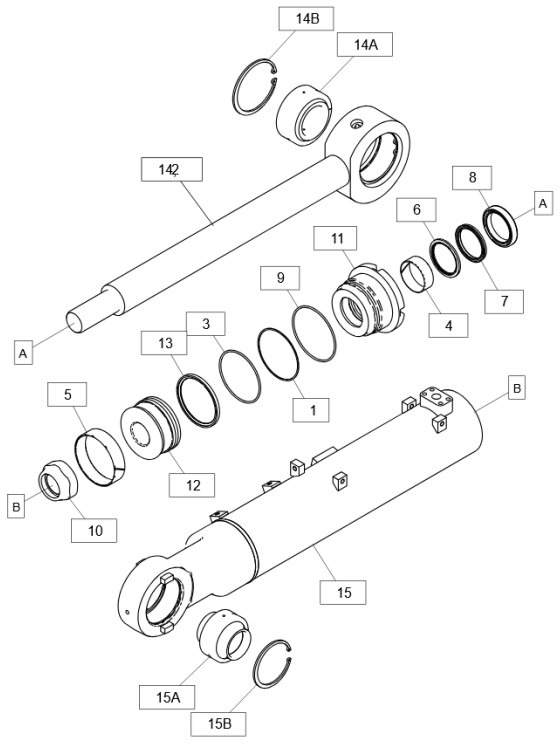 Caterpillar 5558737 - Υδραυλικός κύλινδρος για Κατασκευή μηχανήματα: φωτογραφία 1 Caterpillar 5558737 - Υδραυλικός κύλινδρος για Κατασκευή μηχανήματα: φωτογραφία 1