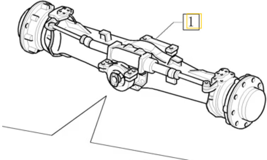 New Holland 87484641 - Εμπρός άξονας για Κατασκευή μηχανήματα: φωτογραφία 1 New Holland 87484641 - Εμπρός άξονας για Κατασκευή μηχανήματα: φωτογραφία 1