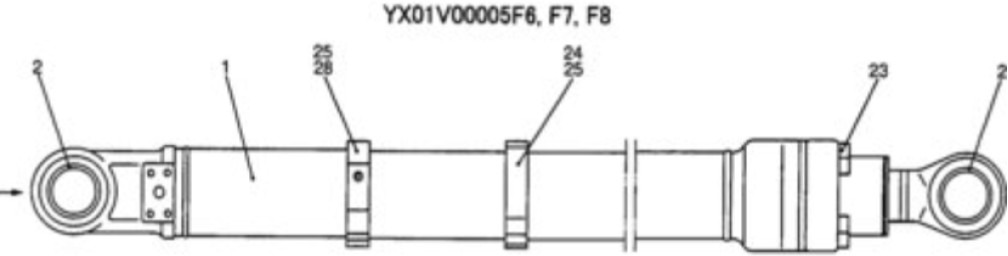 New Holland YX01V00005F7 - 87336534 - Υδραυλικός κύλινδρος για Κατασκευή μηχανήματα: φωτογραφία 3 New Holland YX01V00005F7 - 87336534 - Υδραυλικός κύλινδρος για Κατασκευή μηχανήματα: φωτογραφία 3