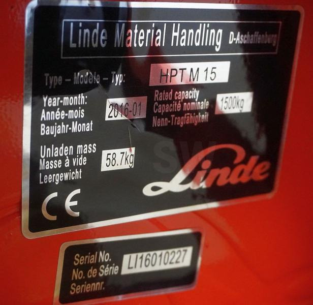 Linde HPT M 15 - Παλετοφόρο: φωτογραφία 3 Linde HPT M 15 - Παλετοφόρο: φωτογραφία 3