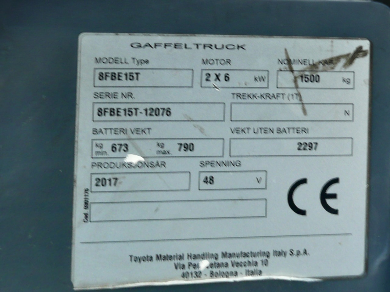 Ηλεκτροκίνητο περονοφόρο Toyota 8FBE15T: φωτογραφία 11 Ηλεκτροκίνητο περονοφόρο Toyota 8FBE15T: φωτογραφία 11
