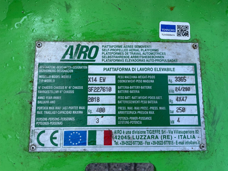AIRO X 14 EW - Ψαλιδωτό ανυψωτικό: φωτογραφία 3 AIRO X 14 EW - Ψαλιδωτό ανυψωτικό: φωτογραφία 3