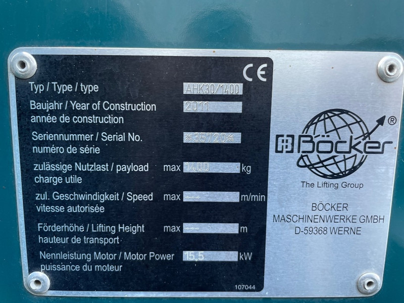 Böcker AHK 30/1400 - Γερανός παντός εδάφους: φωτογραφία 3 Böcker AHK 30/1400 - Γερανός παντός εδάφους: φωτογραφία 3