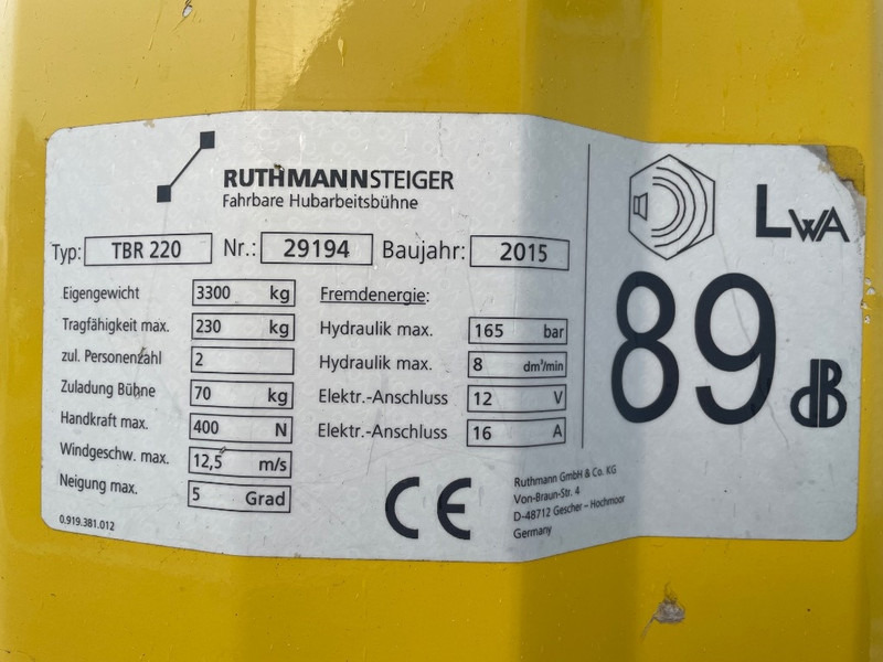 Ruthmann TBR 220 - Φορτηγό με εναέρια πλατφόρμα: φωτογραφία 3 Ruthmann TBR 220 - Φορτηγό με εναέρια πλατφόρμα: φωτογραφία 3