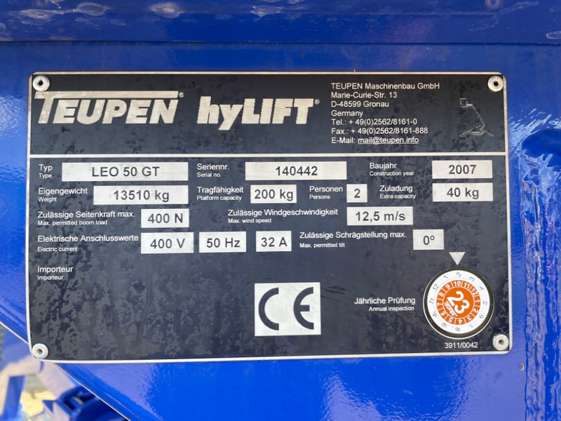 Teupen Leo 50 GT - Καλαθοφόρο ανυψωτικό, Καλαθοφόρο με ερπύστριες: φωτογραφία 3 Teupen Leo 50 GT - Καλαθοφόρο ανυψωτικό, Καλαθοφόρο με ερπύστριες: φωτογραφία 3