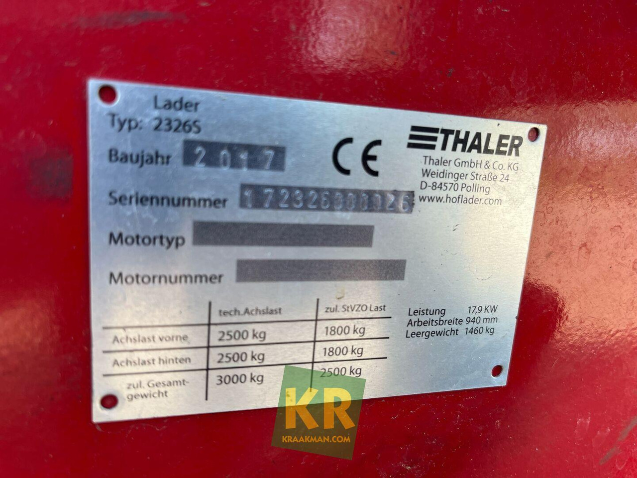 Thaler 2326S - Σπαστός φορτωτής: φωτογραφία 3 Thaler 2326S - Σπαστός φορτωτής: φωτογραφία 3