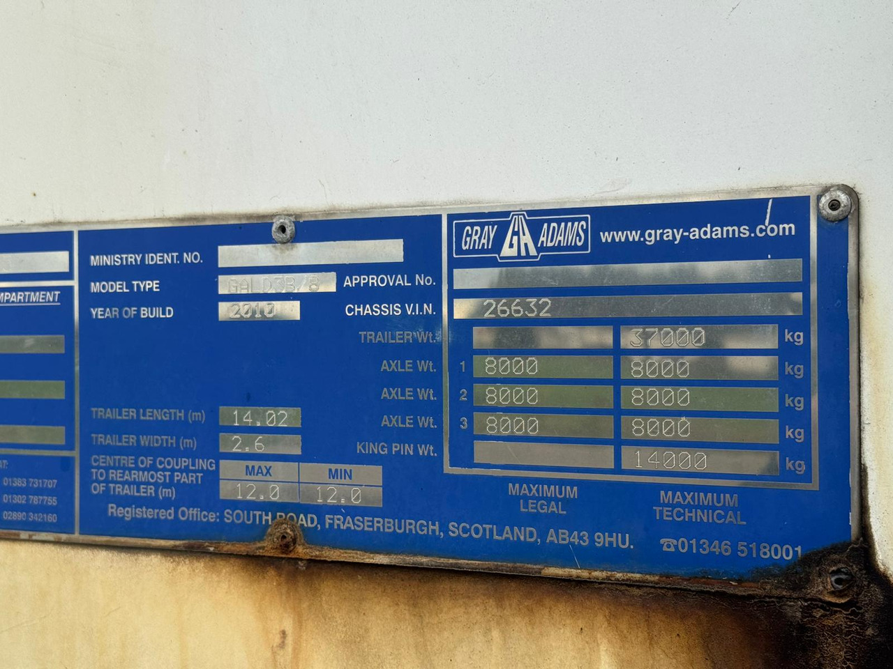 Gray and Adams 2010 Vector 1850 MT – D11 - Επικαθήμενο ψυγείο: φωτογραφία 5 Gray and Adams 2010 Vector 1850 MT – D11 - Επικαθήμενο ψυγείο: φωτογραφία 5