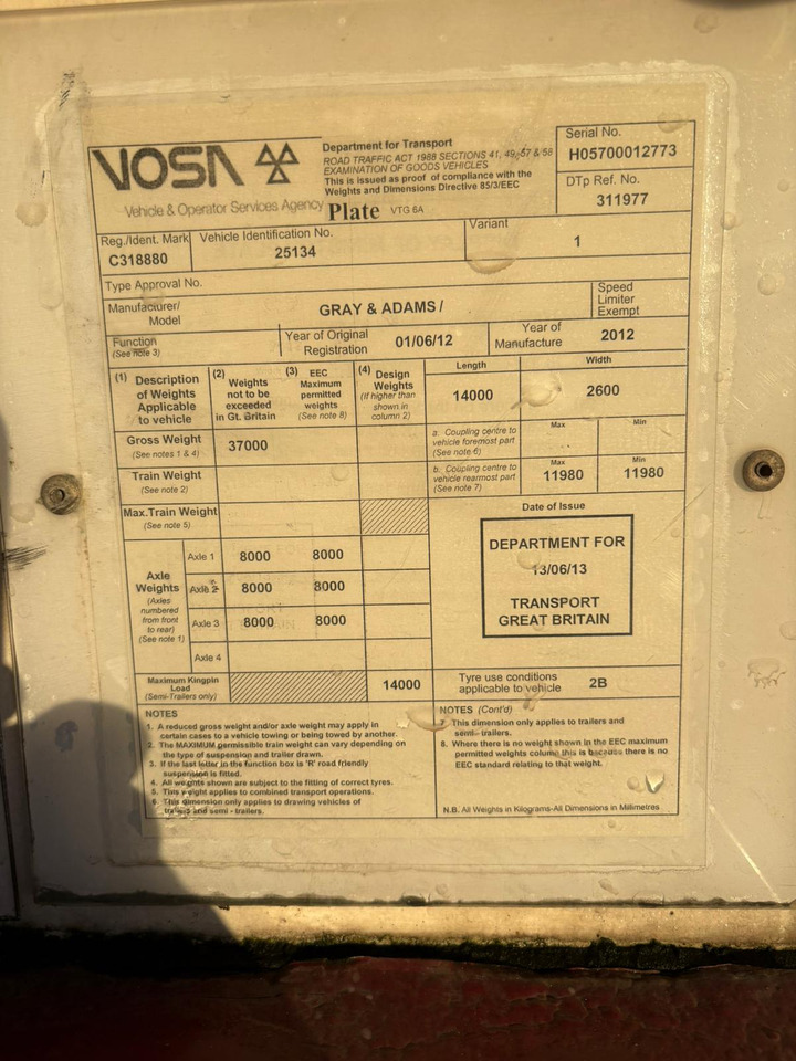 Gray and Adams 2012 SLXE 400 – CBT225ER - Επικαθήμενο ψυγείο: φωτογραφία 2 Gray and Adams 2012 SLXE 400 – CBT225ER - Επικαθήμενο ψυγείο: φωτογραφία 2