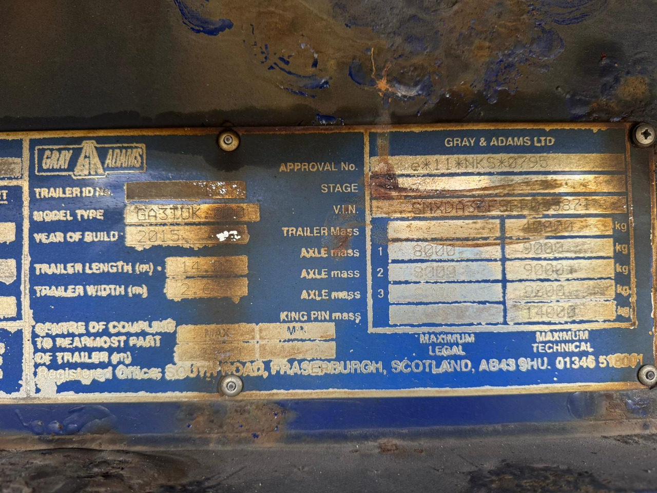 Gray and Adams 2015 Vector 1350 – MJG038 - Επικαθήμενο ψυγείο: φωτογραφία 4 Gray and Adams 2015 Vector 1350 – MJG038 - Επικαθήμενο ψυγείο: φωτογραφία 4