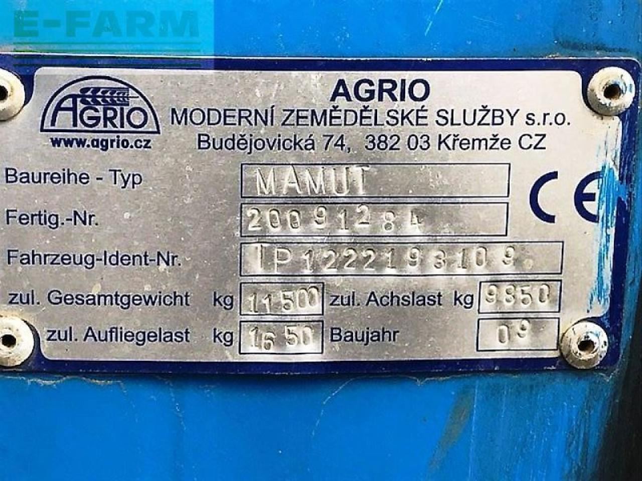 Agrio mamut 6036 - Συρόμενο ψεκαστικό: φωτογραφία 4 Agrio mamut 6036 - Συρόμενο ψεκαστικό: φωτογραφία 4