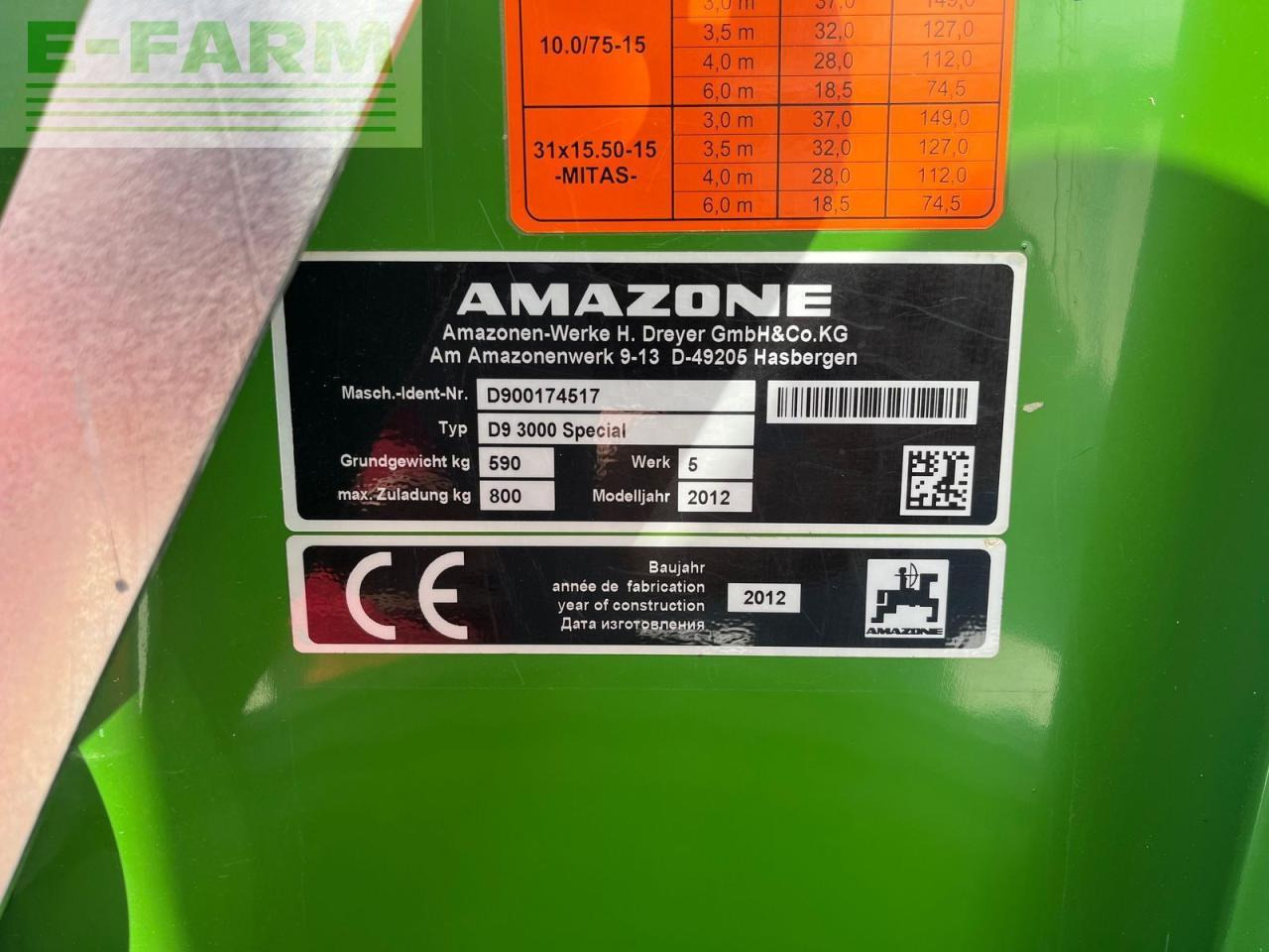 Amazone d 9 / 3000 special - Σπαρτική μηχανή: φωτογραφία 1 Amazone d 9 / 3000 special - Σπαρτική μηχανή: φωτογραφία 1