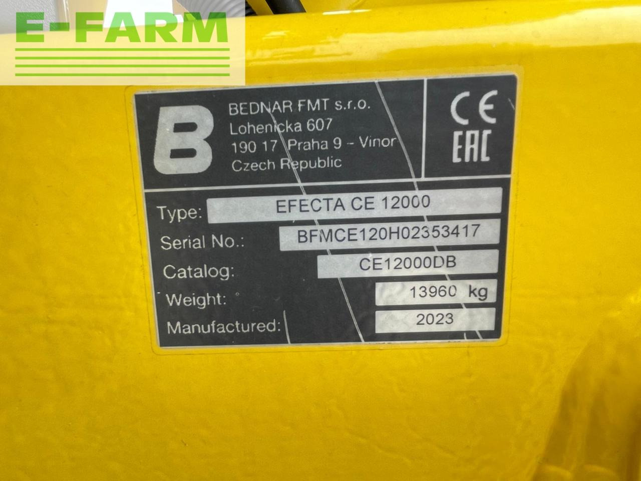 Σπαρτική μηχανή Bednar Efecta CE 12000: φωτογραφία 21