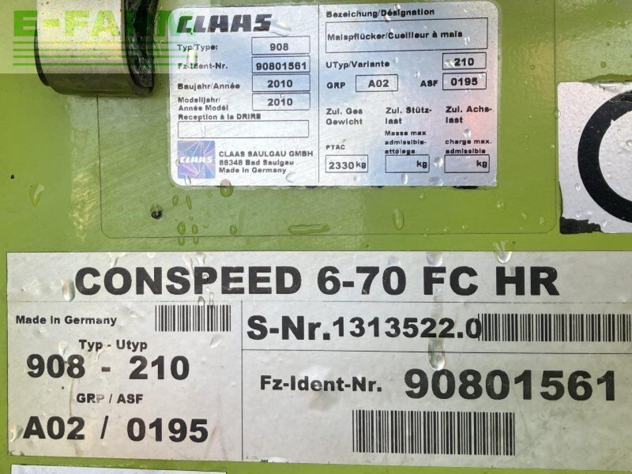 Εξαρτηματα - Ενσιρωτική μηχανή CLAAS conspeed 6-70 fc: φωτογραφία 7