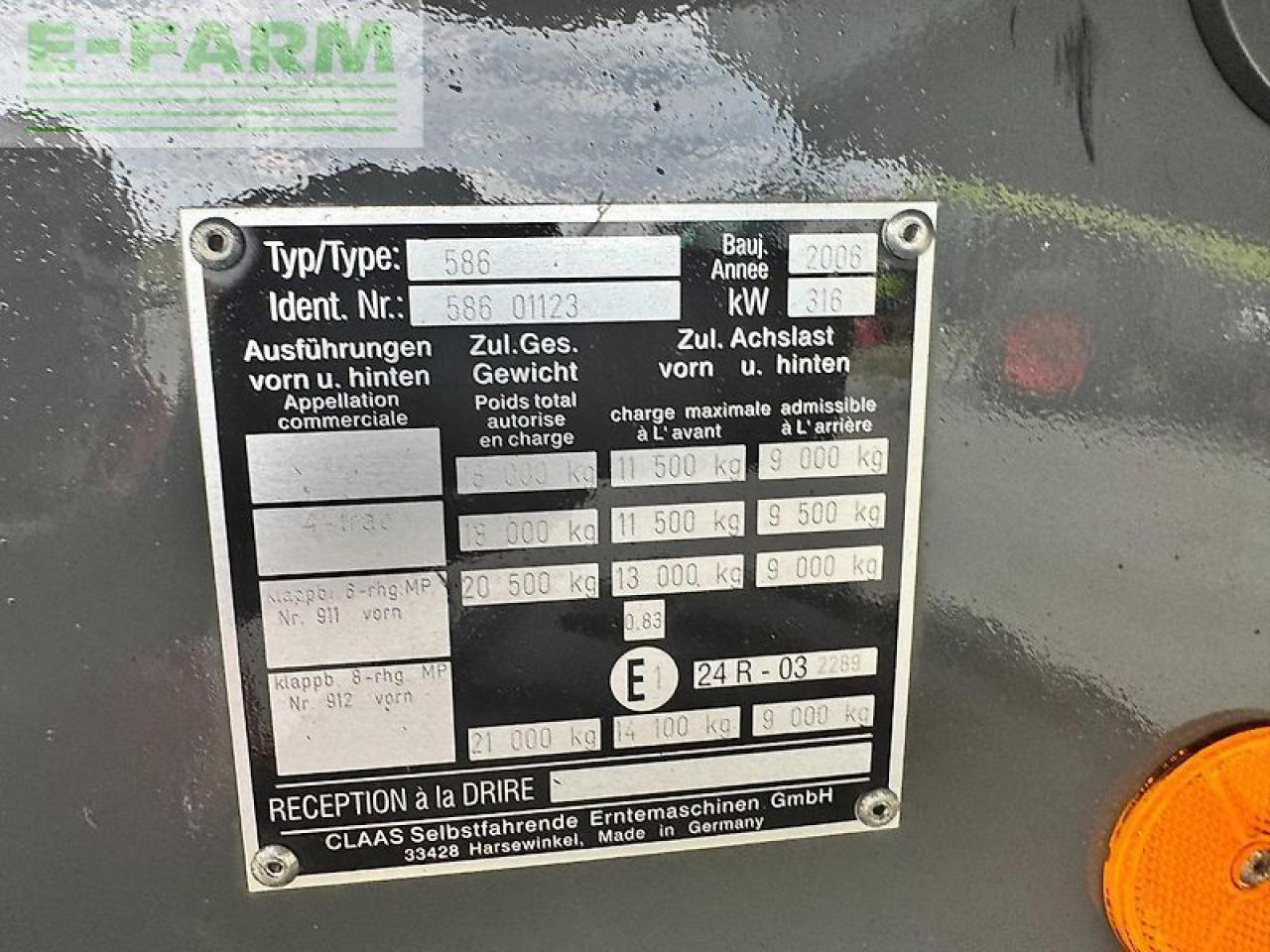 Θεριζοαλωνιστική μηχανή CLAAS lexion 580: φωτογραφία 9