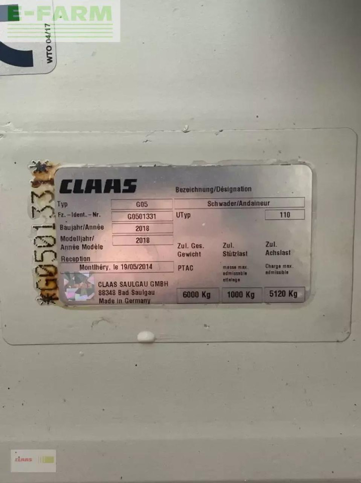 CLAAS liner 4000 comfort - Χορτοσυλλέκτης: φωτογραφία 3 CLAAS liner 4000 comfort - Χορτοσυλλέκτης: φωτογραφία 3