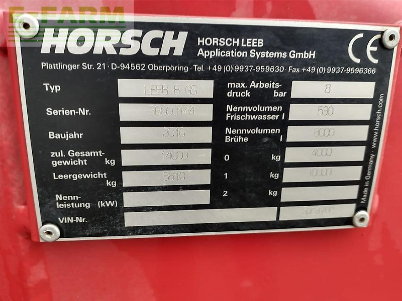 Horsch leeb 8 gs - Συρόμενο ψεκαστικό: φωτογραφία 4 Horsch leeb 8 gs - Συρόμενο ψεκαστικό: φωτογραφία 4