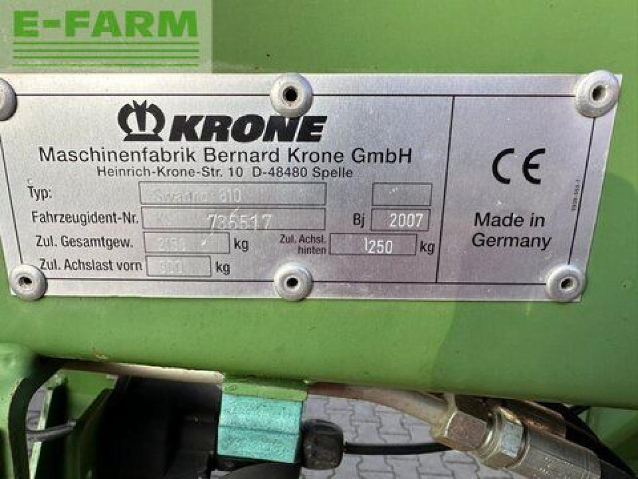 Krone swadro 810 - Χορτοσυλλέκτης: φωτογραφία 4 Krone swadro 810 - Χορτοσυλλέκτης: φωτογραφία 4