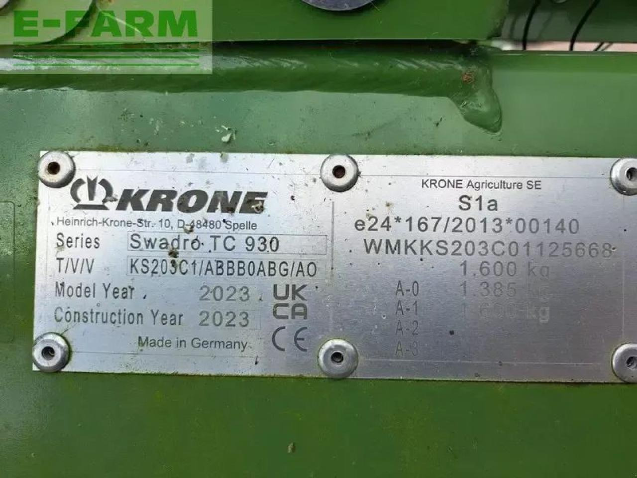 Krone swadro tc 930 - Χορτοσυλλέκτης: φωτογραφία 4 Krone swadro tc 930 - Χορτοσυλλέκτης: φωτογραφία 4