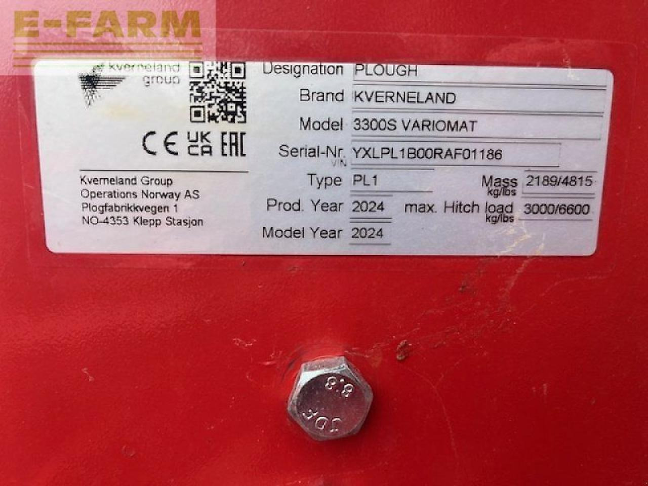 Kverneland 3300 s variomat - Άροτρο: φωτογραφία 3 Kverneland 3300 s variomat - Άροτρο: φωτογραφία 3