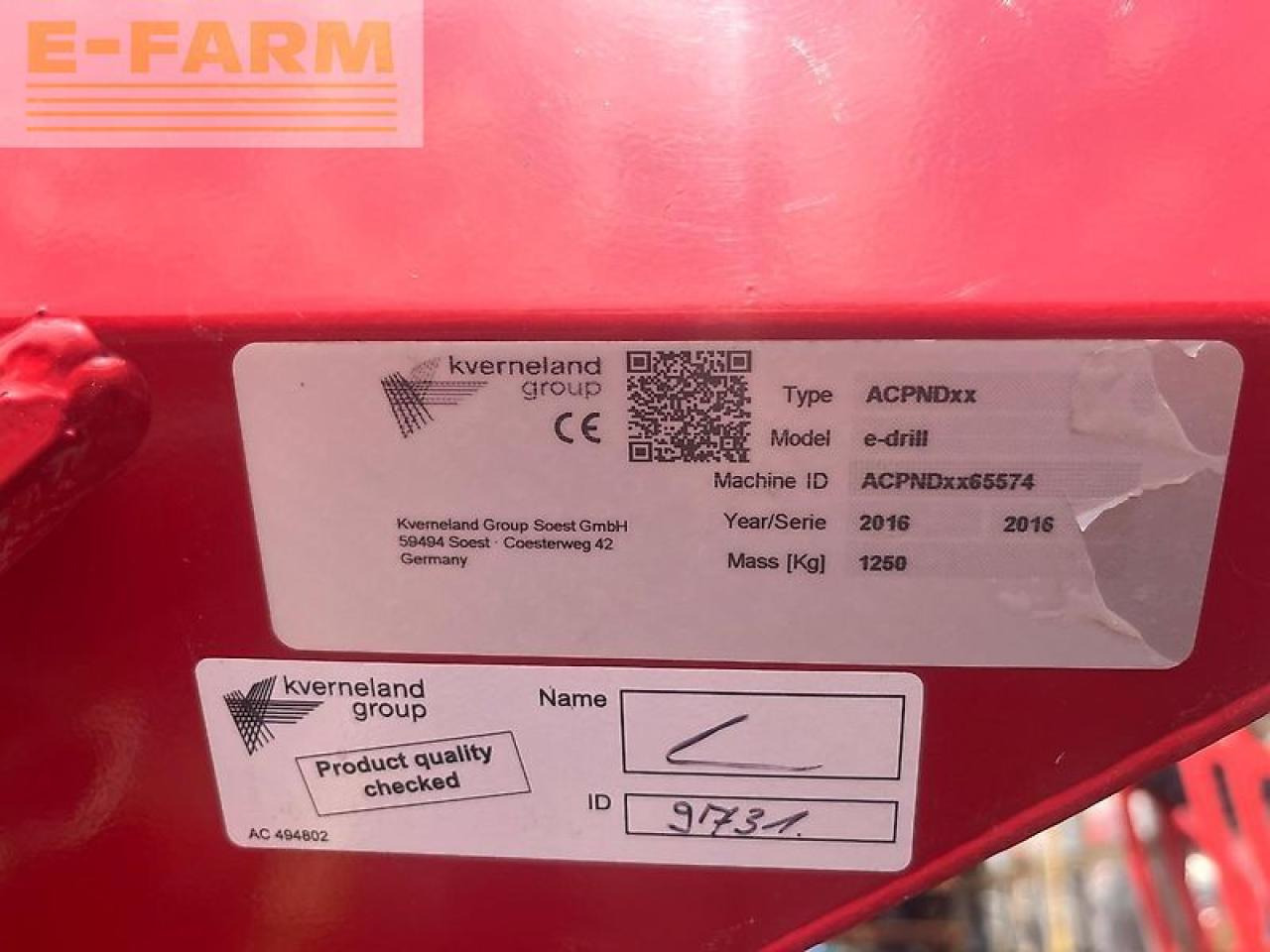 Σπαρτική μηχανή Kverneland e-drill maxi: φωτογραφία 6