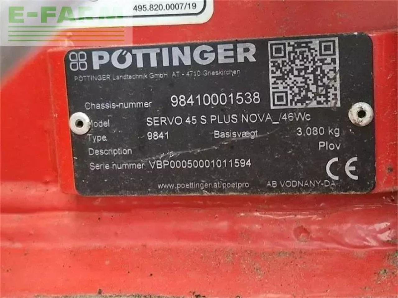 Pöttinger servo 45 s plus nova 6 furet - Άροτρο: φωτογραφία 5 Pöttinger servo 45 s plus nova 6 furet - Άροτρο: φωτογραφία 5