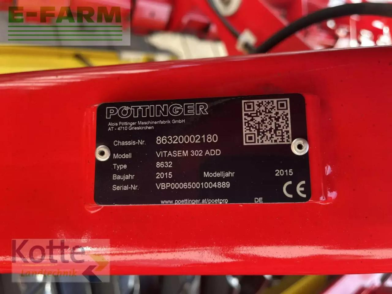 Σπαρτική με σβάρνα Pöttinger vitasem 302 add: φωτογραφία 7 Σπαρτική με σβάρνα Pöttinger vitasem 302 add: φωτογραφία 7