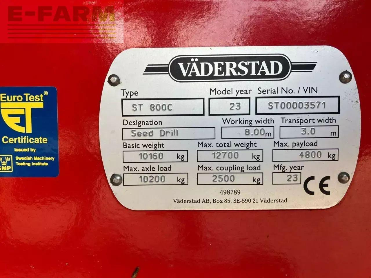 Väderstad spirit st 800c - Σπαρτική μηχανή ακριβείας: φωτογραφία 4 Väderstad spirit st 800c - Σπαρτική μηχανή ακριβείας: φωτογραφία 4
