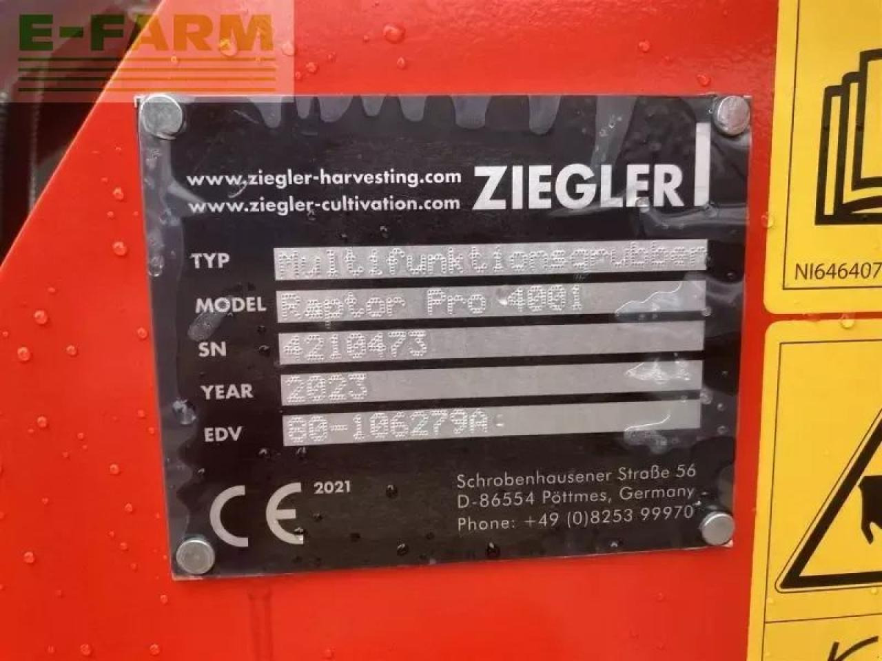 Ziegler raptor pro 4001 - Δισκοσβάρνα: φωτογραφία 5 Ziegler raptor pro 4001 - Δισκοσβάρνα: φωτογραφία 5