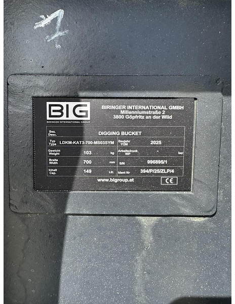 Big Tieflöffel 70cm mit MS03 Symblock Aufnahme - Κουβάς: φωτογραφία 5 Big Tieflöffel 70cm mit MS03 Symblock Aufnahme - Κουβάς: φωτογραφία 5