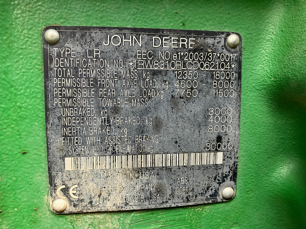 John Deere 8310R - Τρακτέρ: φωτογραφία 5 John Deere 8310R - Τρακτέρ: φωτογραφία 5