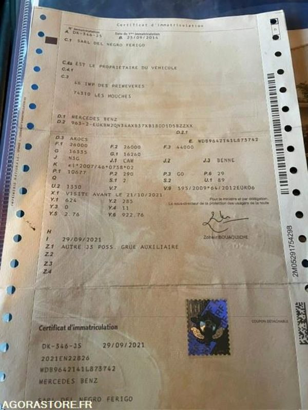 CAMION 6X4 TRI-BENNE +GRUE MERCEDES AROCS 2640 2014 190 000 KM - Φορτηγό: φωτογραφία 5 CAMION 6X4 TRI-BENNE +GRUE MERCEDES AROCS 2640 2014 190 000 KM - Φορτηγό: φωτογραφία 5