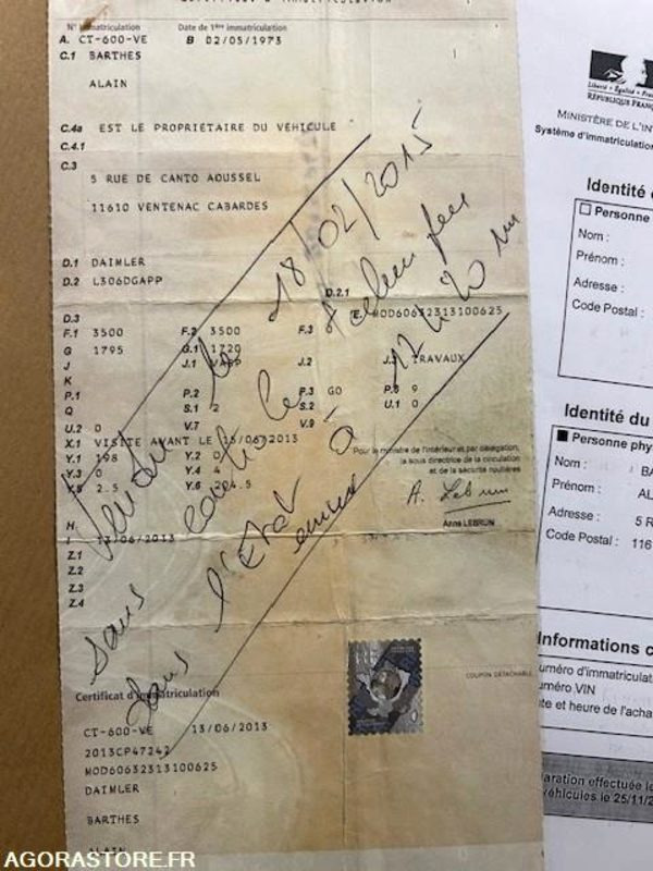 DEPANNEUSE DAIMLER 1973 155200 KM - Φορτηγό ρυμούλκησης: φωτογραφία 4 DEPANNEUSE DAIMLER 1973 155200 KM - Φορτηγό ρυμούλκησης: φωτογραφία 4