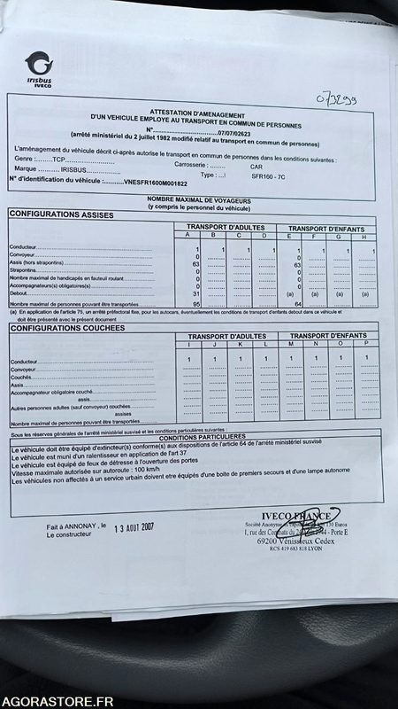 IVECO CROSSWAY - 2007 / 531483 KM - BQ127TH - 073299 - Σχολικό λεωφορείο: φωτογραφία 4 IVECO CROSSWAY - 2007 / 531483 KM - BQ127TH - 073299 - Σχολικό λεωφορείο: φωτογραφία 4