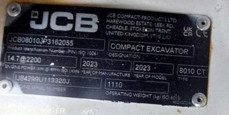 Mini Pelle 1T JCB 8010CTS + Remorque - 2023 / (NEUVE) 19 HEURES (EMF201) - Μίνι εκσκαφέας: φωτογραφία 4 Mini Pelle 1T JCB 8010CTS + Remorque - 2023 / (NEUVE) 19 HEURES (EMF201) - Μίνι εκσκαφέας: φωτογραφία 4