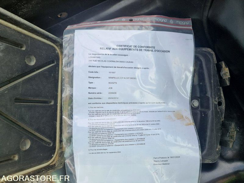 Μίνι εκσκαφέας Mini Pelle JCB 8025ZTS: φωτογραφία 9