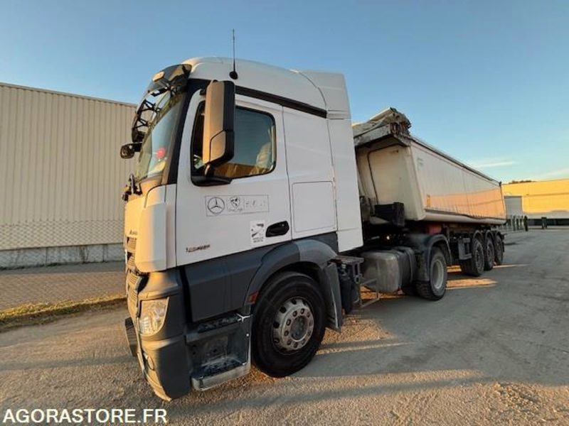 TRACTEUR 4X2 MERCEDES ACTROS 1845 2018 385 000 KM + BENNE ALUMINIUM SHMITZ 2016 - Τράκτορας: φωτογραφία 3 TRACTEUR 4X2 MERCEDES ACTROS 1845 2018 385 000 KM + BENNE ALUMINIUM SHMITZ 2016 - Τράκτορας: φωτογραφία 3