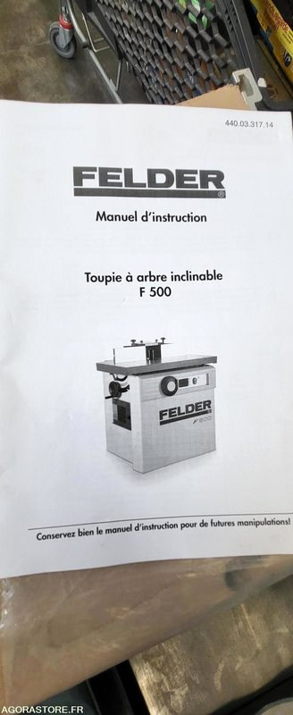 Toupie à arbre inclinable F 500 - Très bon état - Εργαλείο/ Εξοπλισμός: φωτογραφία 1 Toupie à arbre inclinable F 500 - Très bon état - Εργαλείο/ Εξοπλισμός: φωτογραφία 1