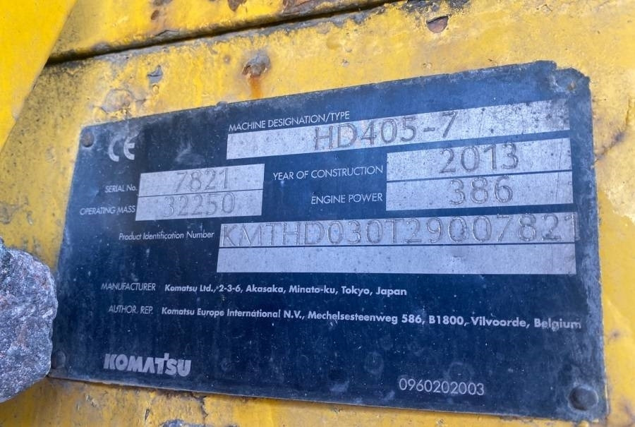 Komatsu HD405-7 - Ανατρεπόμενο όχημα μεταφοράς λατομικών υλικών: φωτογραφία 3 Komatsu HD405-7 - Ανατρεπόμενο όχημα μεταφοράς λατομικών υλικών: φωτογραφία 3