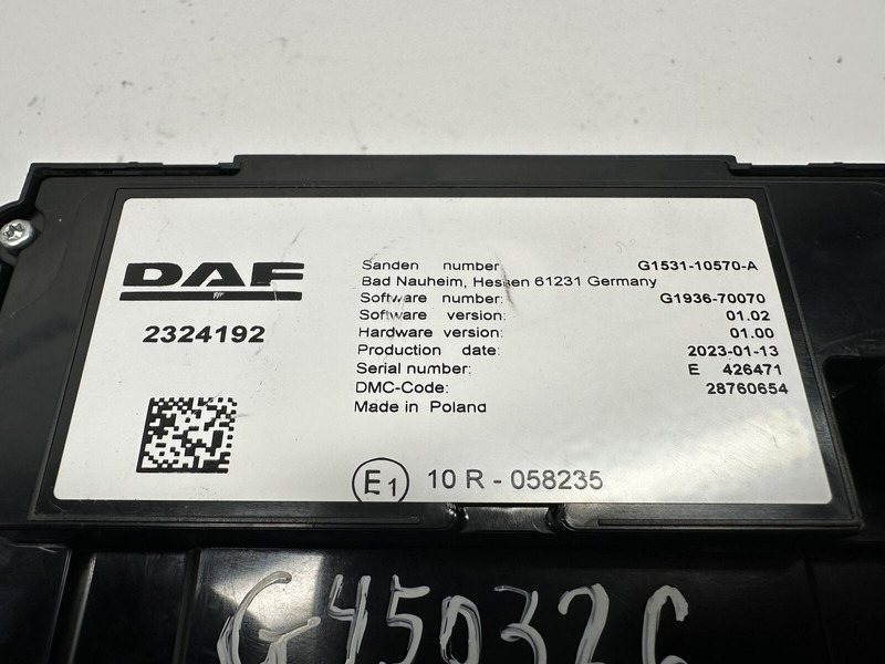 DAF AC, heater control, switch - Ηλεκτρονική μονάδα ελέγχου για Φορτηγό: φωτογραφία 3 DAF AC, heater control, switch - Ηλεκτρονική μονάδα ελέγχου για Φορτηγό: φωτογραφία 3