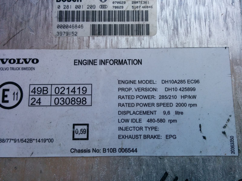 Volvo Bosh 0986282023 . /1209/ - Ηλεκτρονική μονάδα ελέγχου: φωτογραφία 3 Volvo Bosh 0986282023 . /1209/ - Ηλεκτρονική μονάδα ελέγχου: φωτογραφία 3