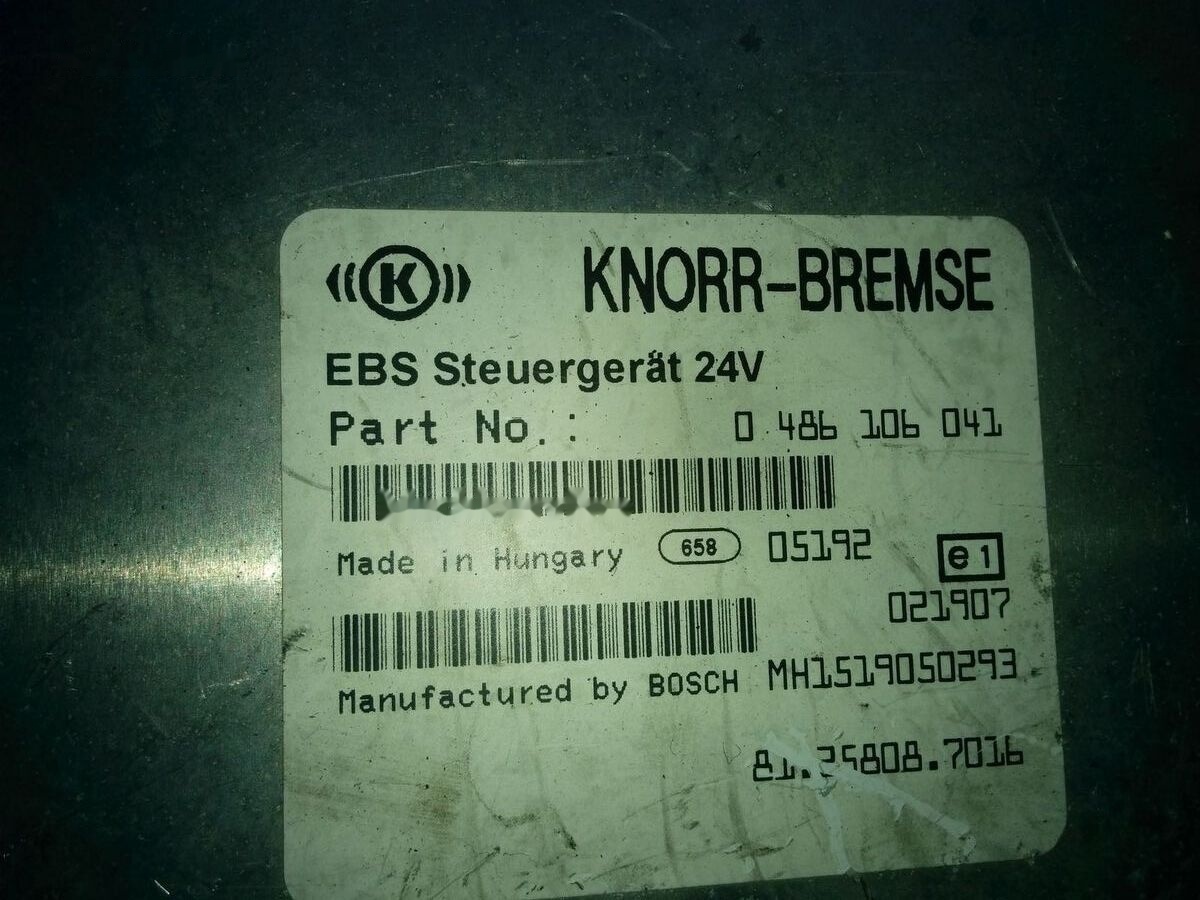 Volvo KNOR-BREMSE EBS 0486106063, 0486106028.\\\\ 0486106050 .\\ 063\\ Volvo Scania - Ηλεκτρονική μονάδα ελέγχου για Λεωφορείο: φωτογραφία 5 Volvo KNOR-BREMSE EBS 0486106063, 0486106028.\\\\ 0486106050 .\\ 063\\ Volvo Scania - Ηλεκτρονική μονάδα ελέγχου για Λεωφορείο: φωτογραφία 5